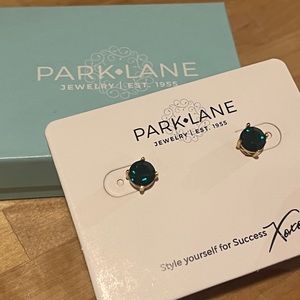 PARKLANE - Park Lane - gold/emerald Impressions earrings NWT